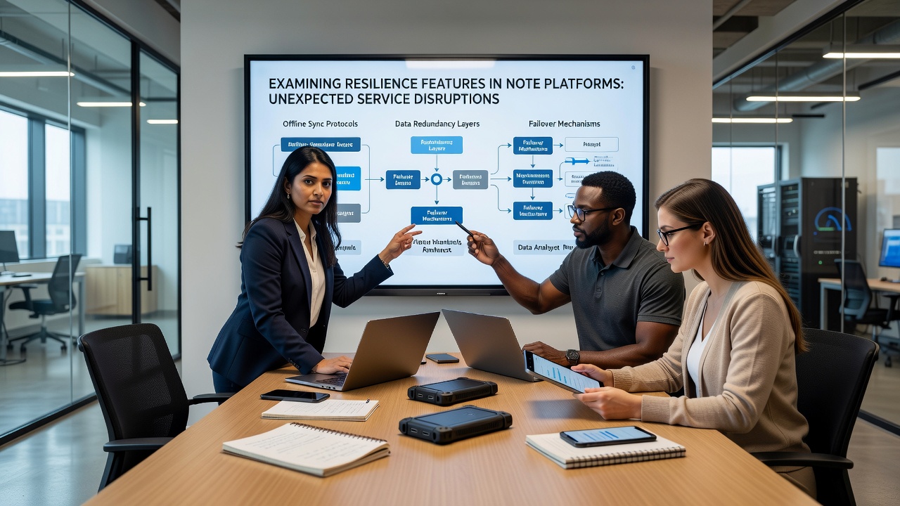 Examining Resilience Features in Note Platforms When Facing Unexpected Service Disruptions